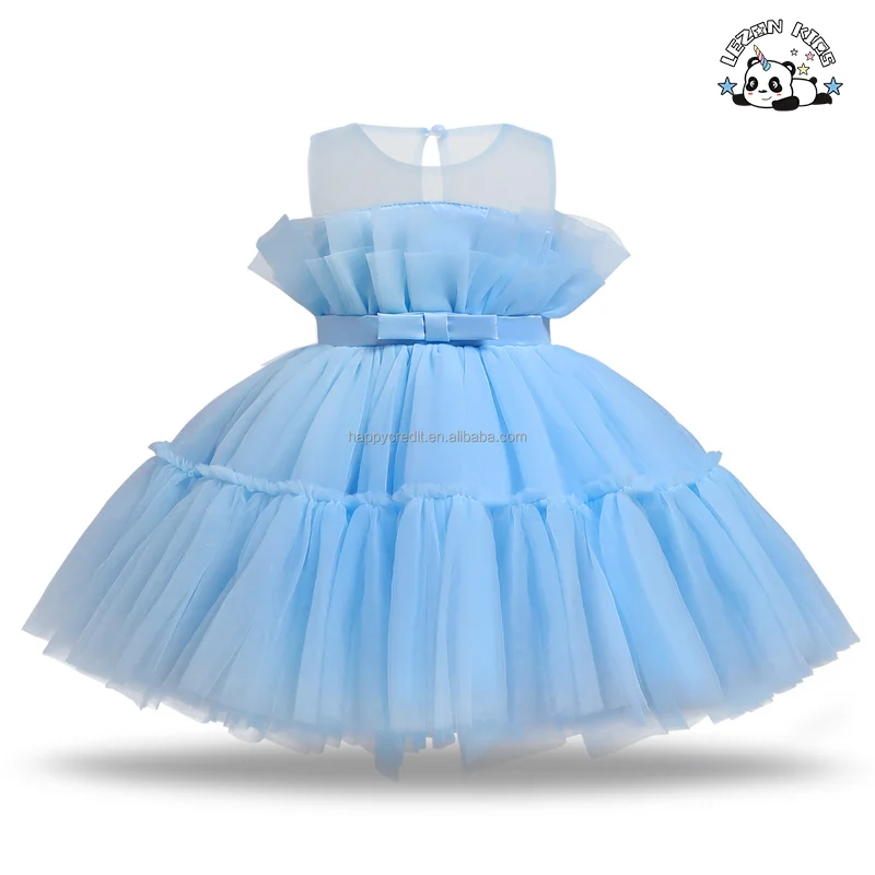 LEZONKIDS - Customizable Hot Selling Sleeveless Birthday Party Kids Princess Dresses Girls Tulle Dress for Summer